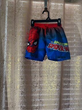Marvel Red & White Boys Swim Shorts with Branded Tag